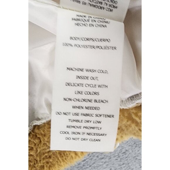 Betsy Johnson Performance Jacket Womens Medium Brown White Full Zip Faux Sherpa - Picture 11 of 12